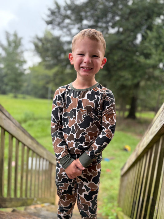 Camo Bamboo Pajamas - 2 Piece Set