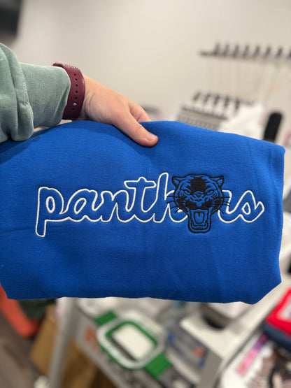 Panthers Embroidered Crewneck - Youth