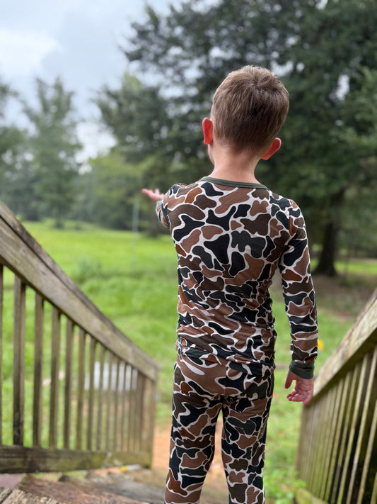 Camo Bamboo Pajamas - 2 Piece Set