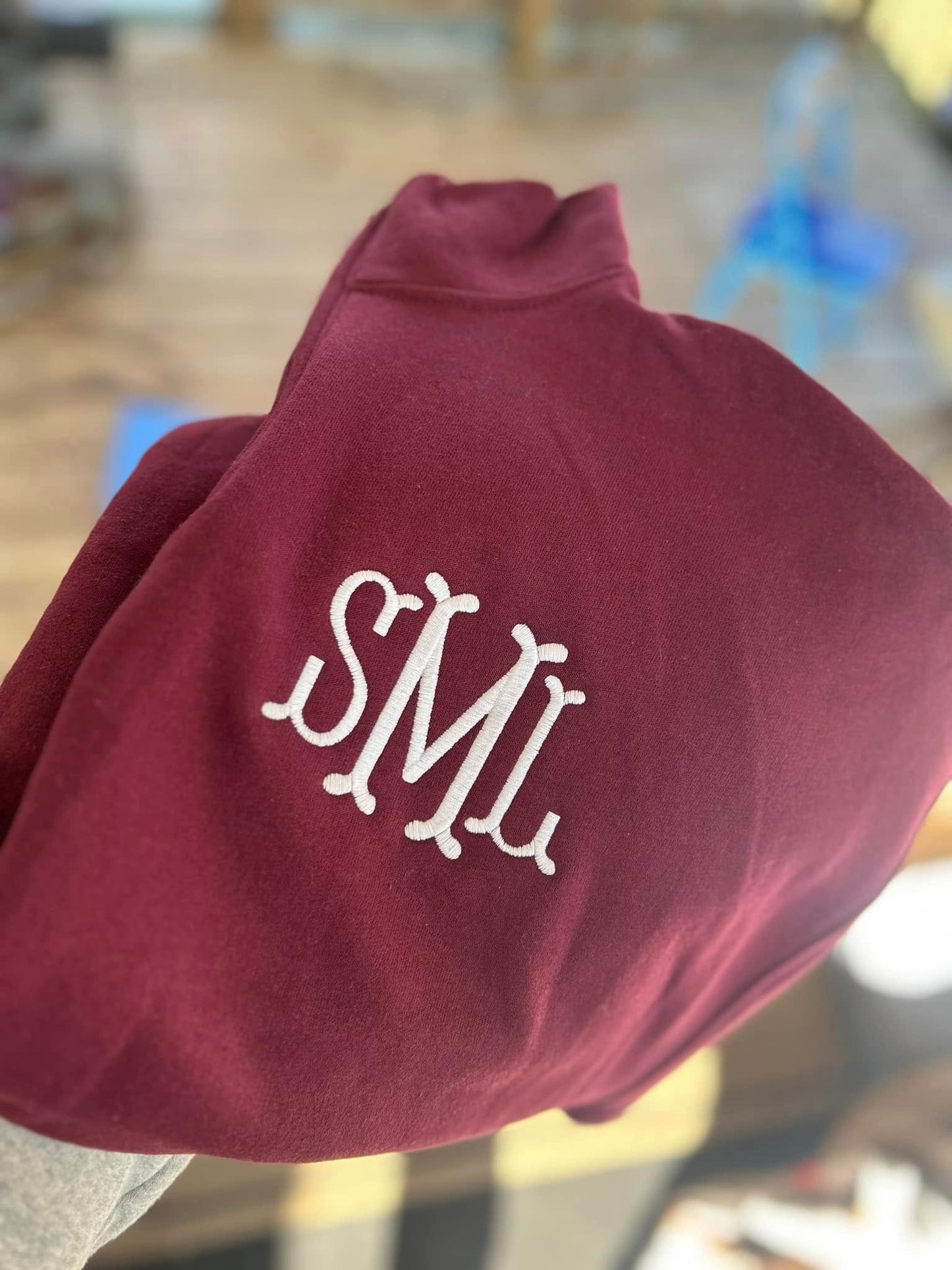 Monogrammed Quarter Zip